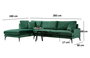 Atelier Del Sofa Sofá Esquinero Papira Corner CHL+3R Verde 283 x 180 x 90 cm